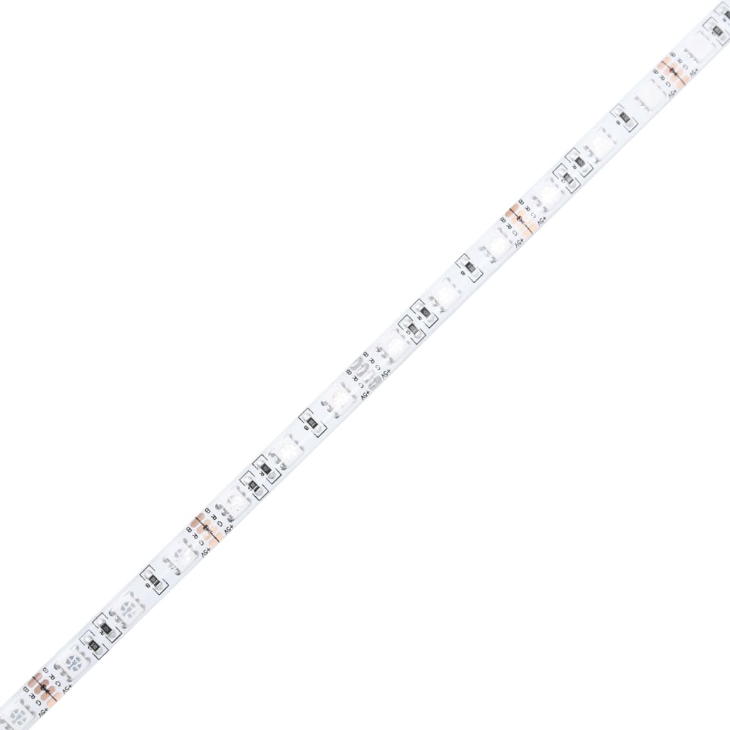 vidaXL Ormarić za uzglavlje LED boja smeđeg hrasta 220x16,5x103,5 cm