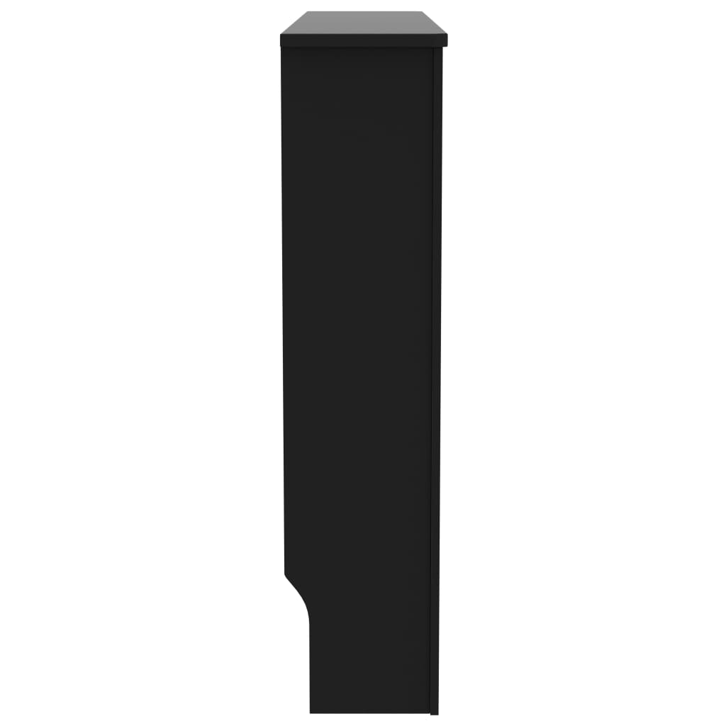 vidaXL Pokrov za radijator crni 112 x 19 x 81,5 cm MDF