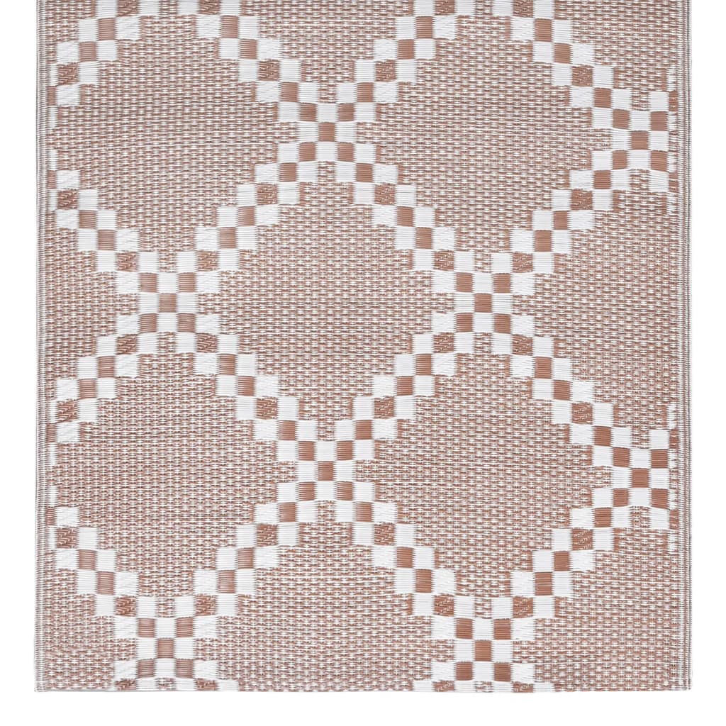 vidaXL Vanjski tepih smeđi 190 x 290 cm PP