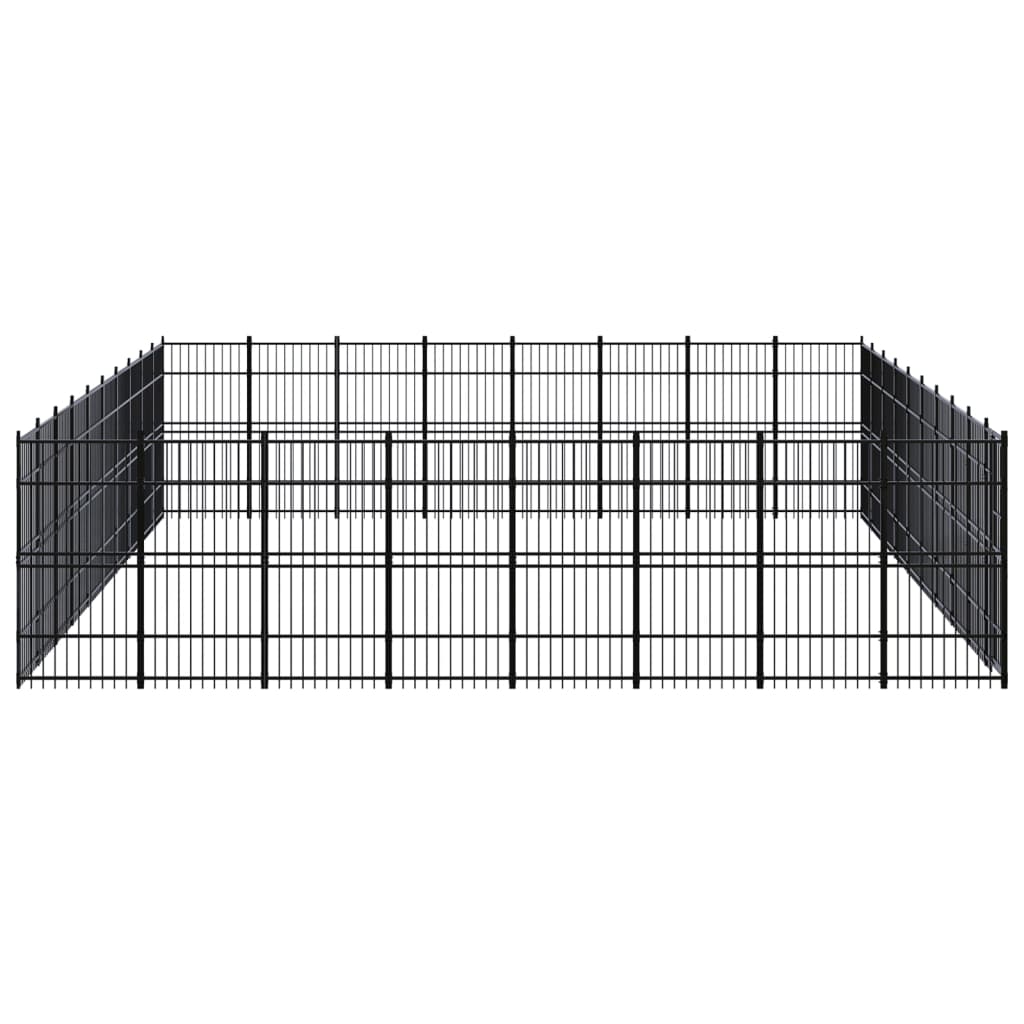 vidaXL Vanjski kavez za pse čelični 73,73 m²