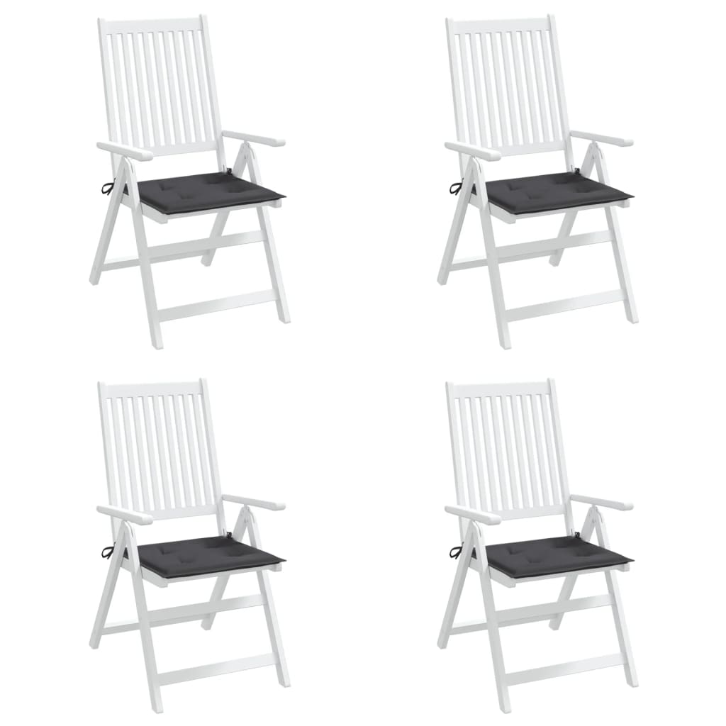 vidaXL Jastuci za vrtne stolice 4 kom antracit 40x40x3 cm od tkanine