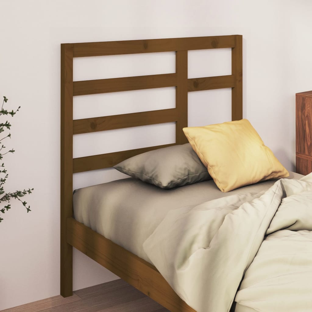 vidaXL Uzglavlje za krevet boja meda 106 x 4 x 104 cm masivna borovina