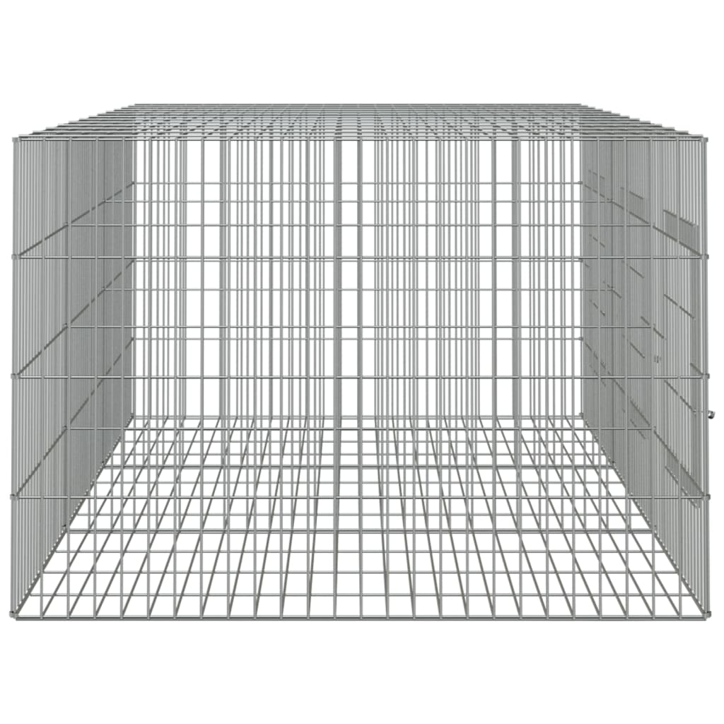 vidaXL Kavez za zečeve s 3 panela 163x79x54 cm od pocinčanog željeza