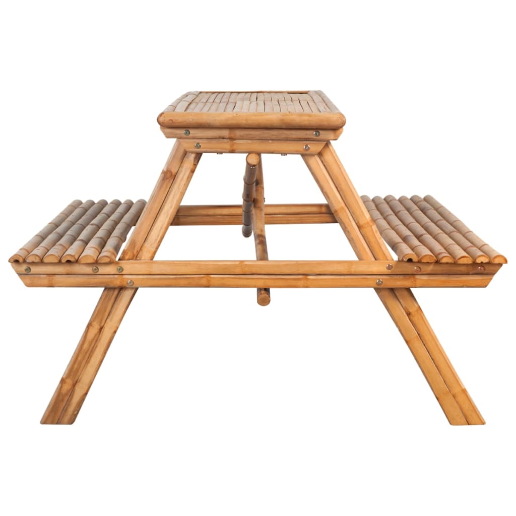 vidaXL Stol za piknik 115 x 115 x 81 cm od bambusa