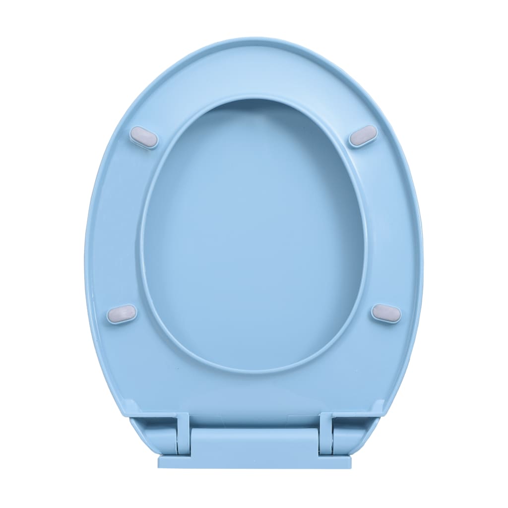 vidaXL Toaletna daska s mekim zatvaranjem plava ovalna