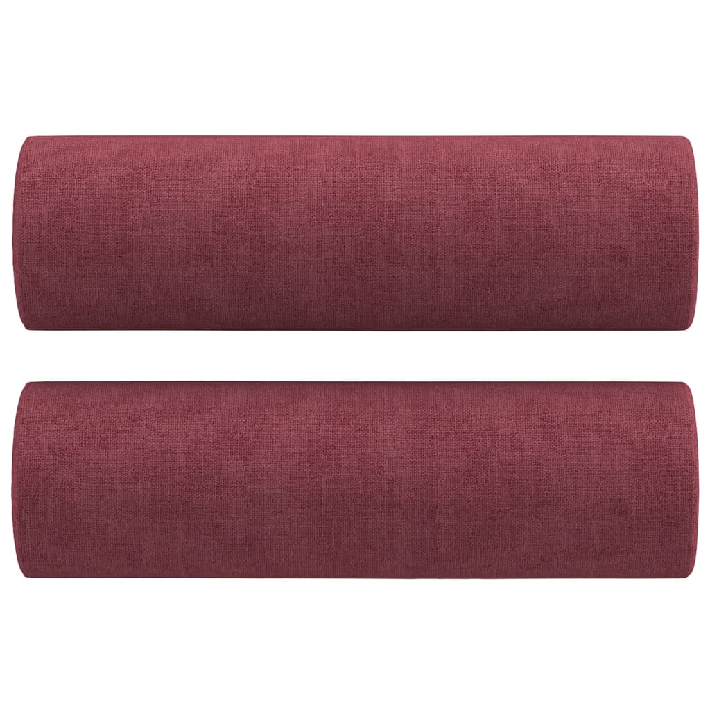vidaXL Ukrasni jastuci 2 kom crvena boja vina Ø 15 x 50 cm od tkanine