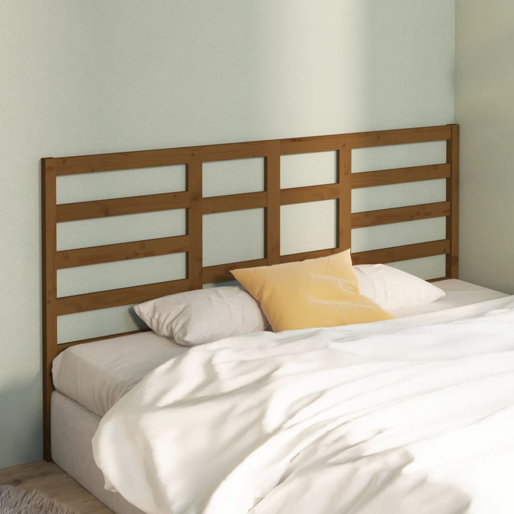 vidaXL Uzglavlje za krevet boja meda 186 x 4 x 104 cm masivna borovina