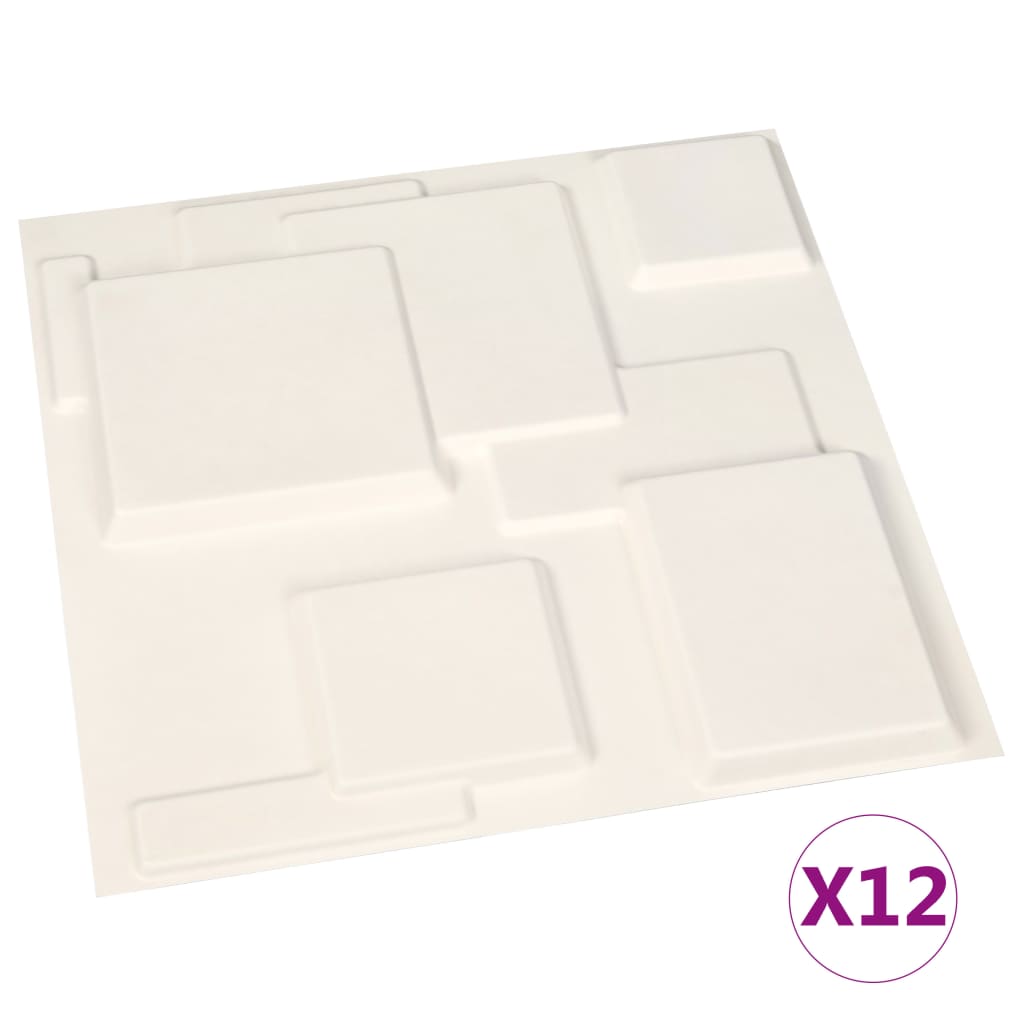 vidaXL Zidni paneli 3D 12 kom 0,5 x 0,5 m 3 m²