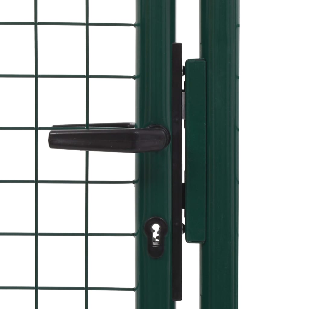 vidaXL Vrata za ogradu čelična 100 x 125 cm zelena