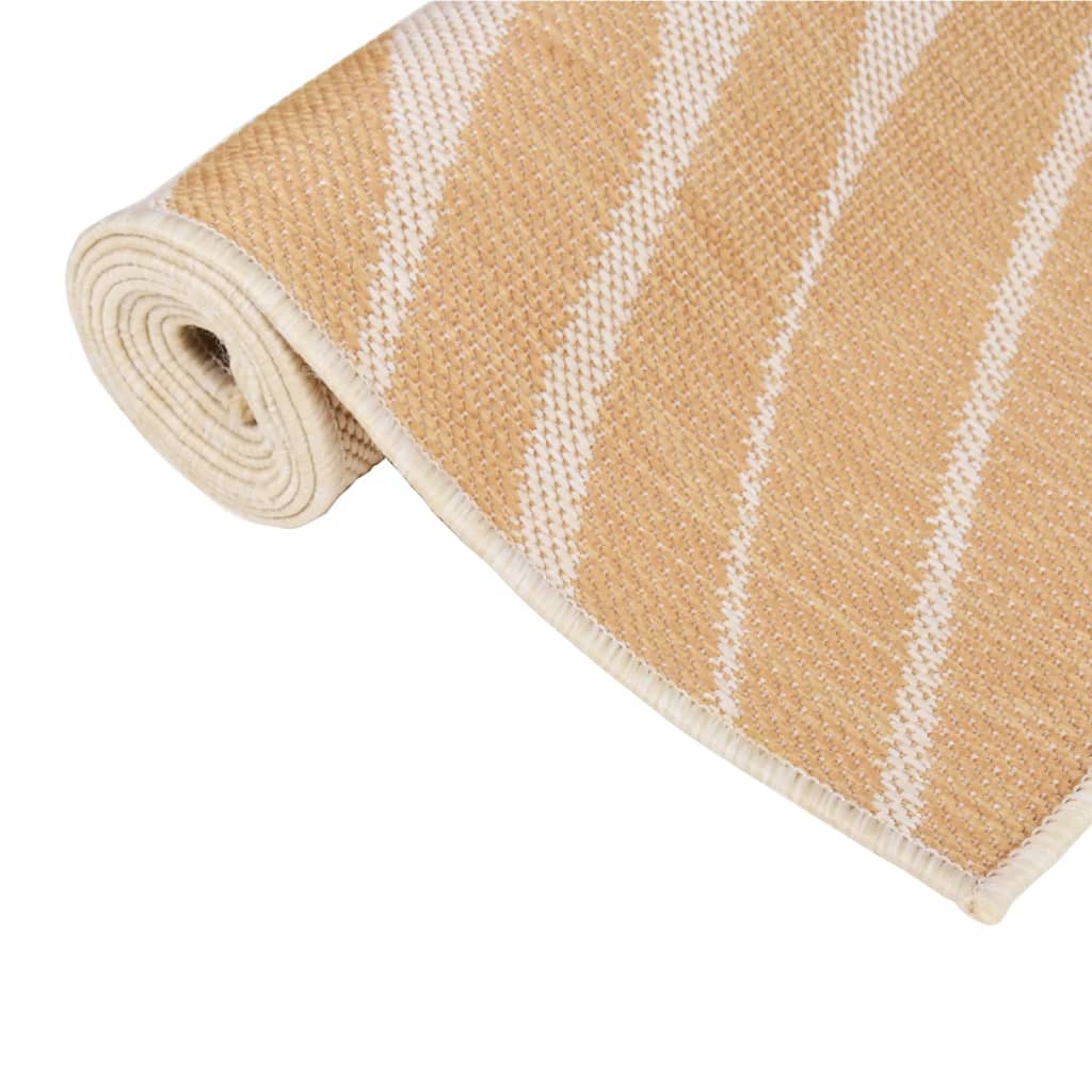 vidaXL Vanjski tepih ravnog tkanja 80 x 150 cm s uzorkom lišća