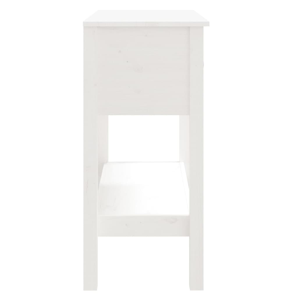 vidaXL Konzolni stol bijeli 75 x 35 x 75 cm od masivne borovine