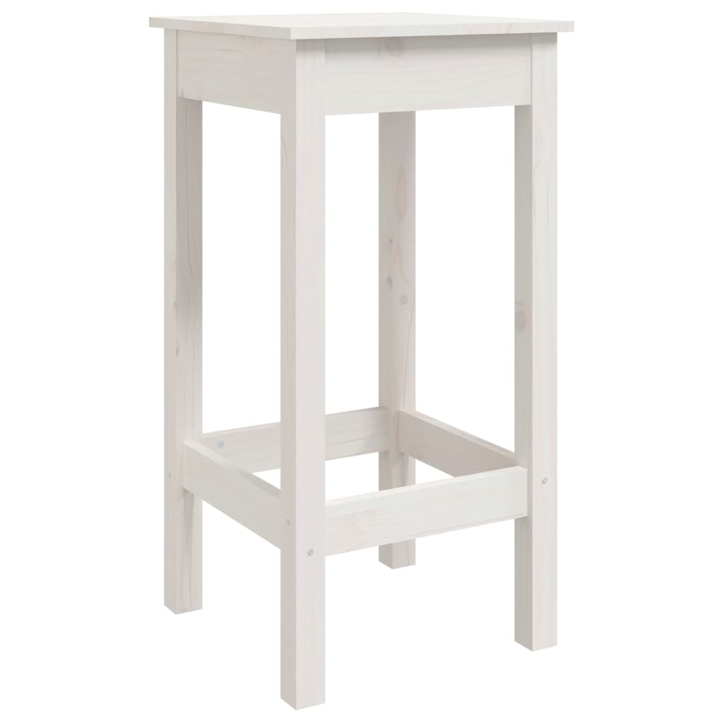 vidaXL Barske stolice 2 kom bijela 40 x 40 x 78 cm od masivne borovine