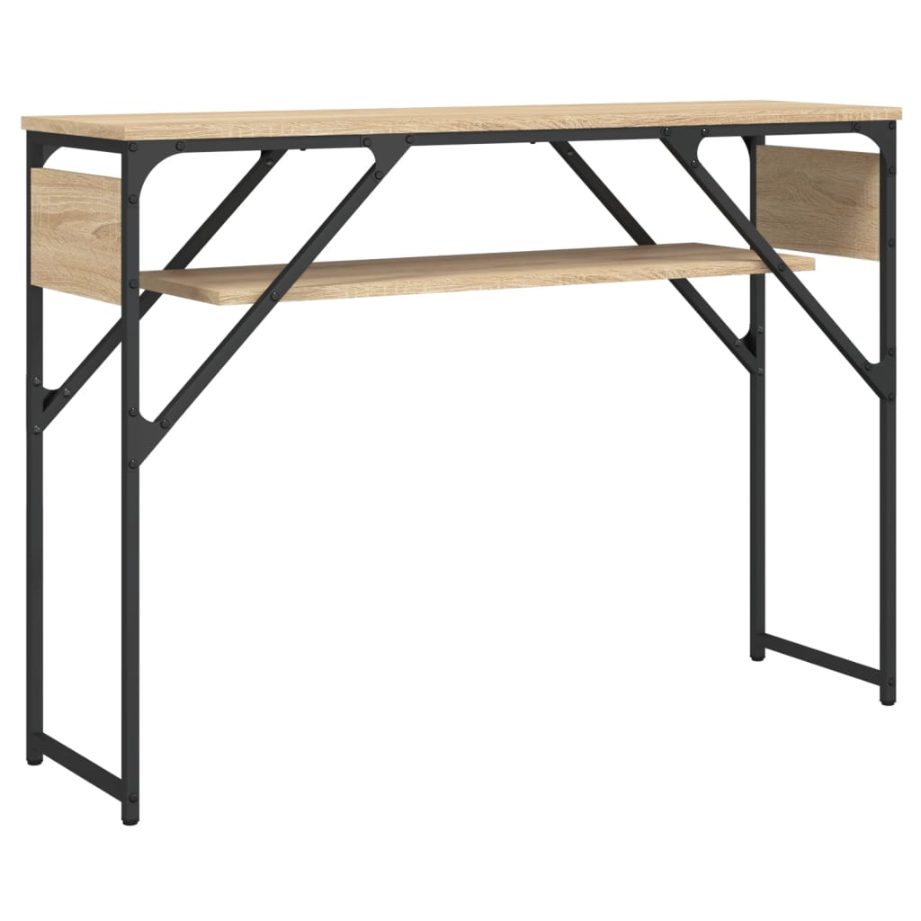 vidaXL Konzolni stol s policom boja hrasta 105 x 30 x 75 cm drveni