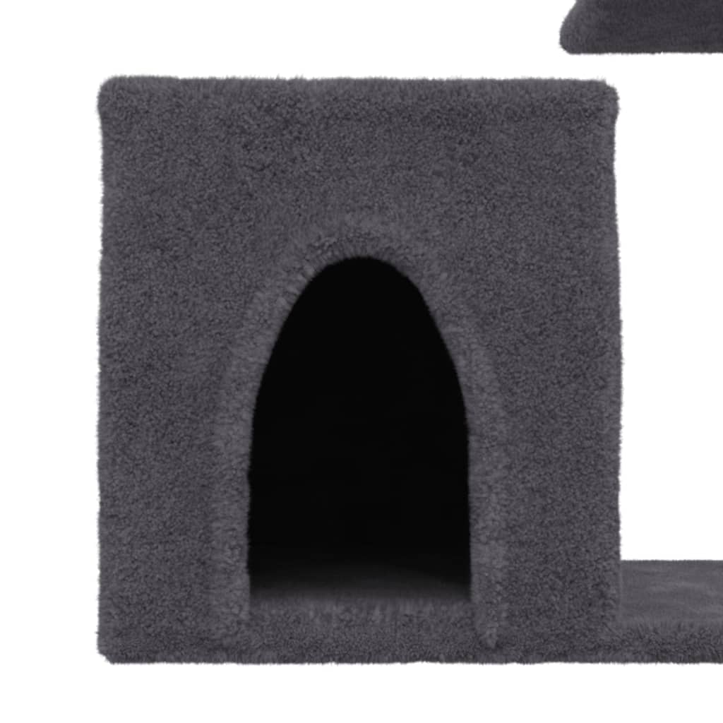 vidaXL Penjalica za mačke sa stupovima za grebanje tamnosiva 50,5 cm
