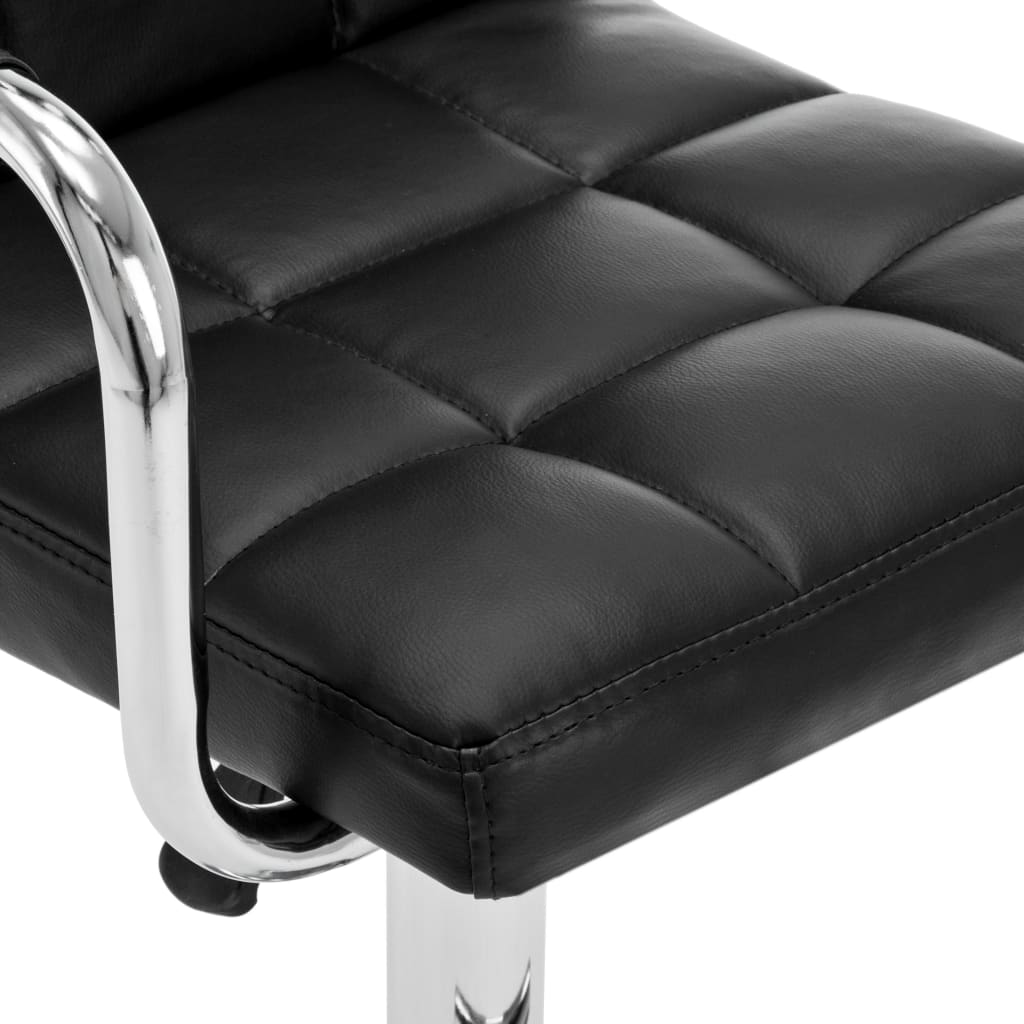 vidaXL Barski stolci od umjetne kože 2 kom crne