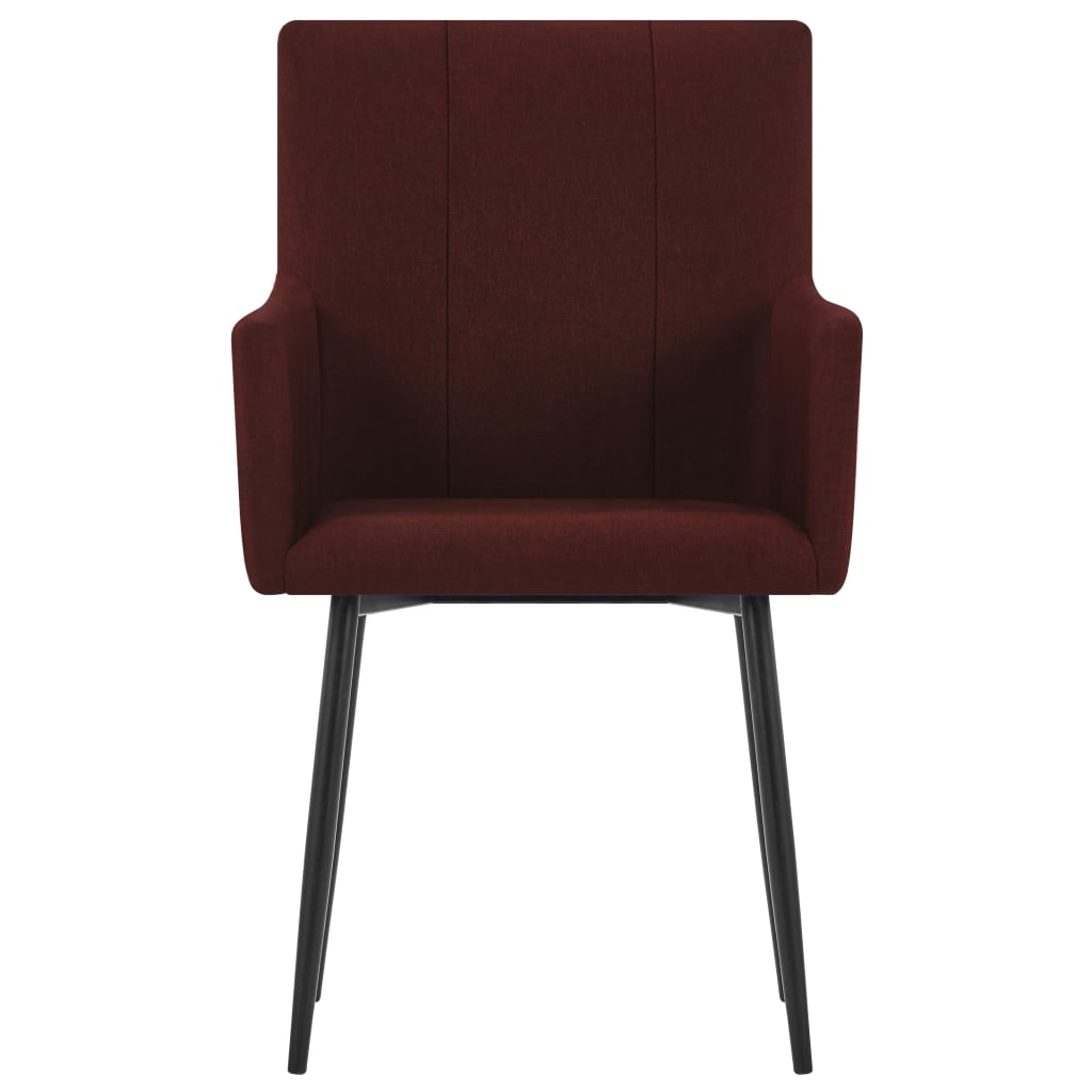 vidaXL Blagovaonske stolice od tkanine 2 kom crvena boja vina