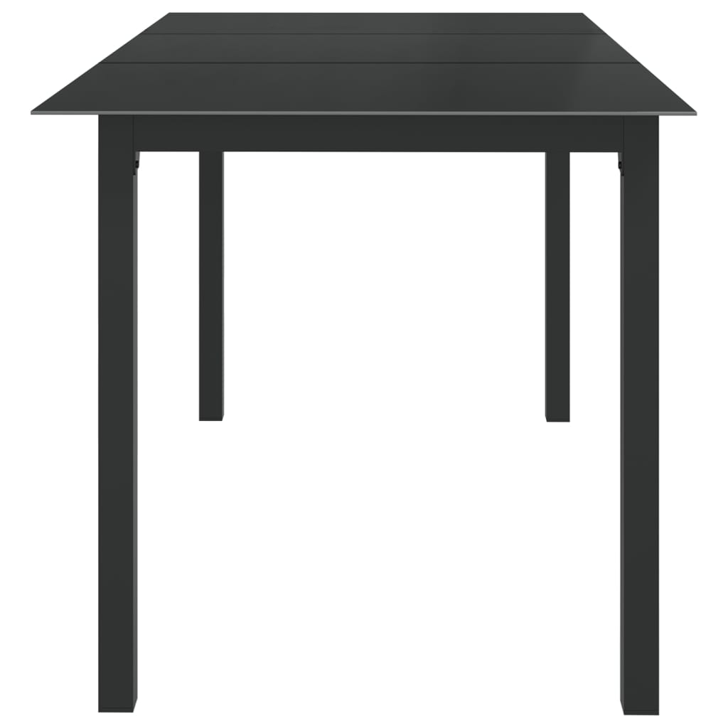 vidaXL Vrtni stol crni 150 x 90 x 74 cm od aluminija i stakla