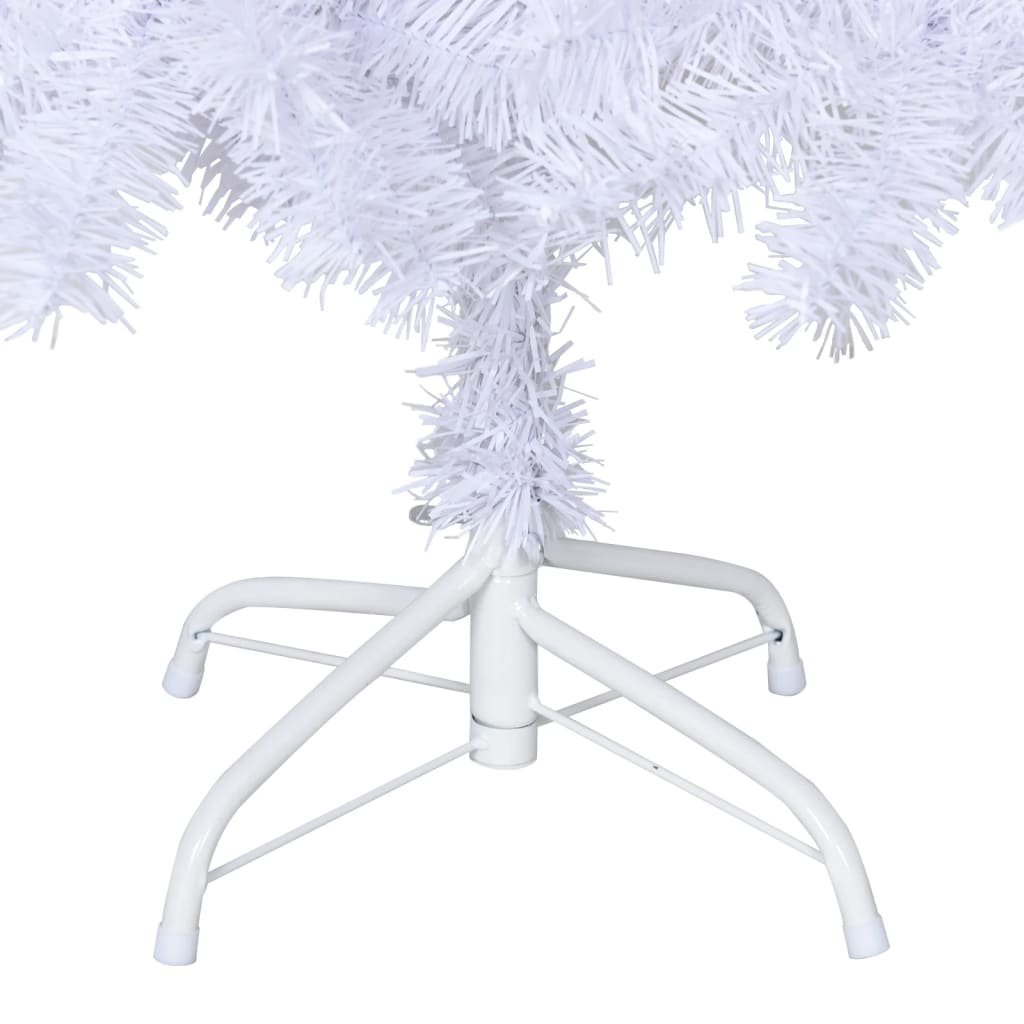 vidaXL Umjetno božićno drvce s gustim granama bijelo 120 cm PVC
