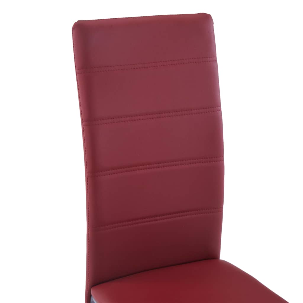 vidaXL Konzolne blagovaonske stolice od umjetne kože 4 kom crvene
