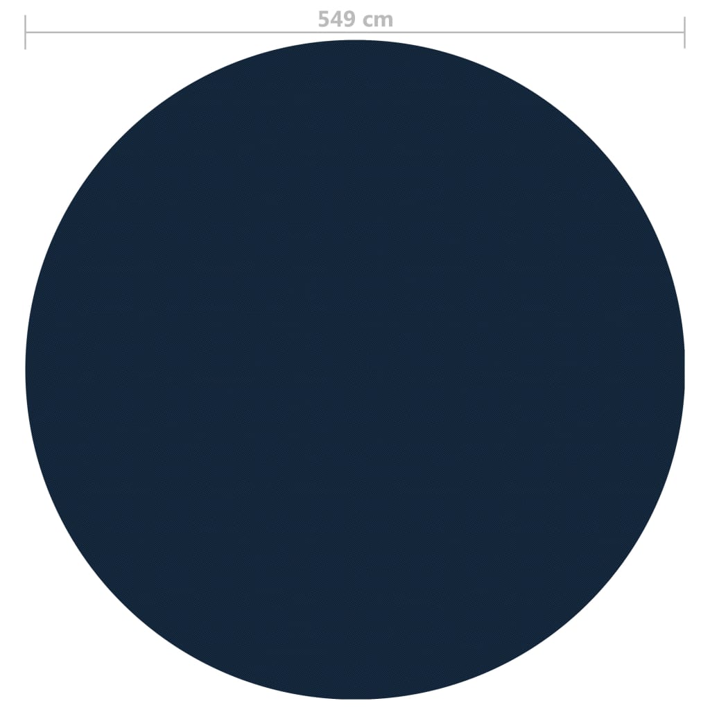 vidaXL Plutajući PE solarni pokrov za bazen 549 cm crno-plavi