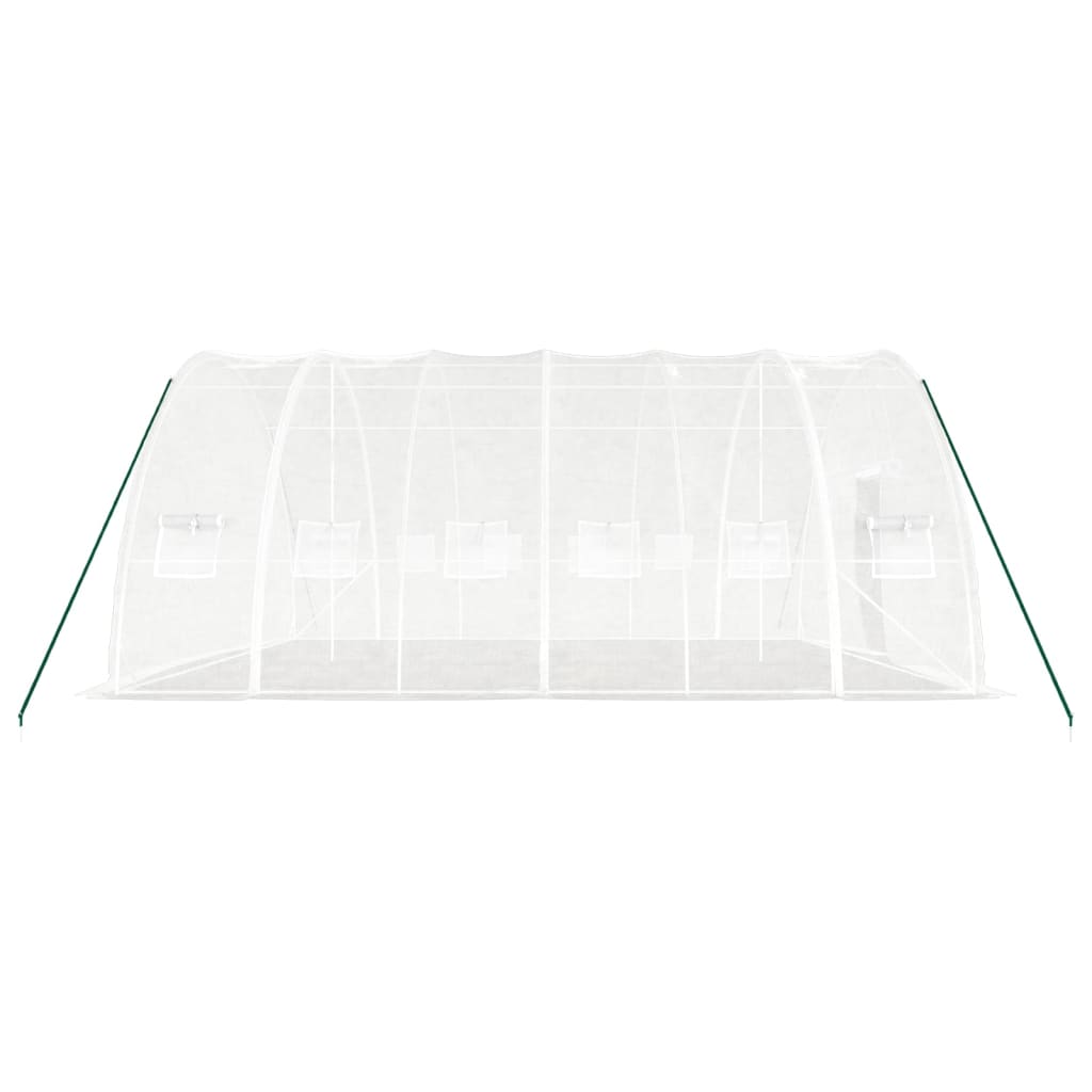 vidaXL Staklenik s čeličnim okvirom bijeli 36 m² 6 x 6 x 2,85 m