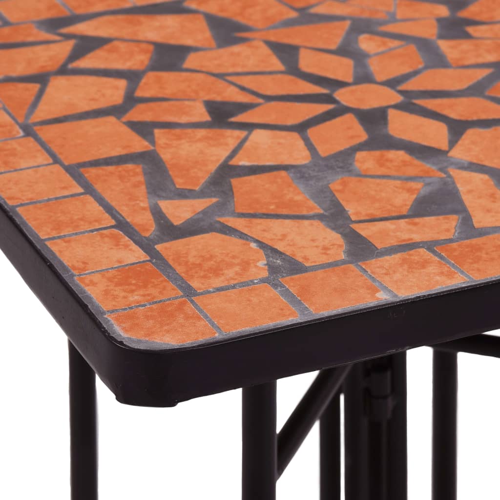 vidaXL Pomoćni stolić s mozaikom terakota keramički