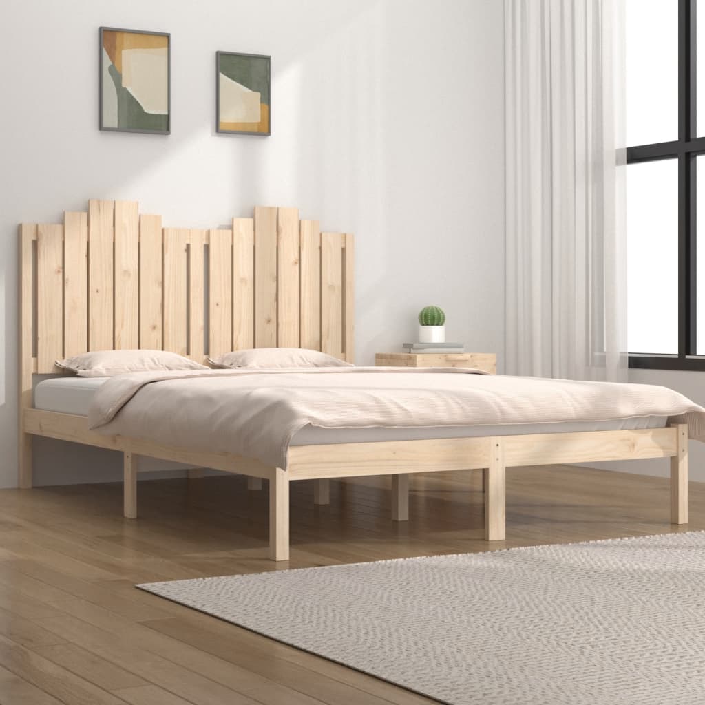 vidaXL Okvir za krevet od masivne borovine 120 x 200 cm