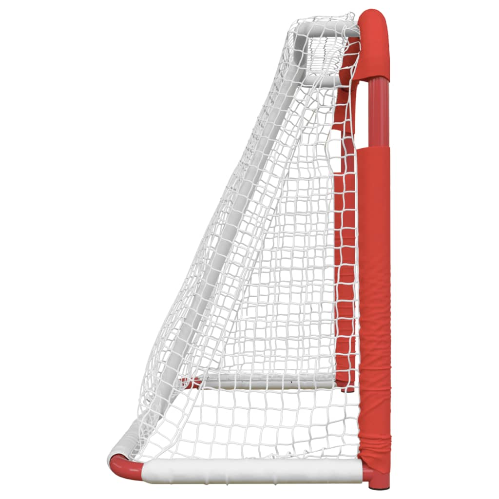 vidaXL Gol za hokej crveno-bijeli 137 x 66 x 112 cm poliesterski
