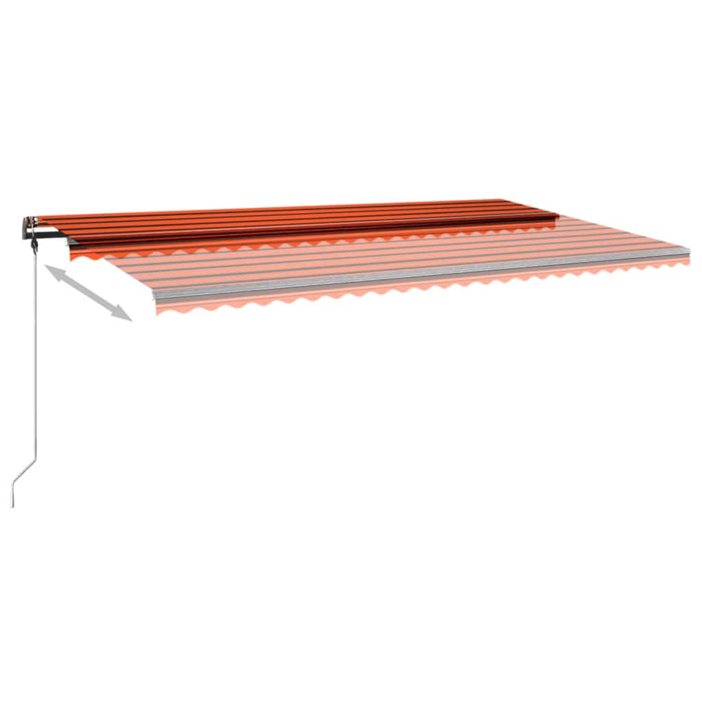 vidaXL Samostojeća tenda ručno uvlačenje 600 x 300 cm narančasto-smeđa