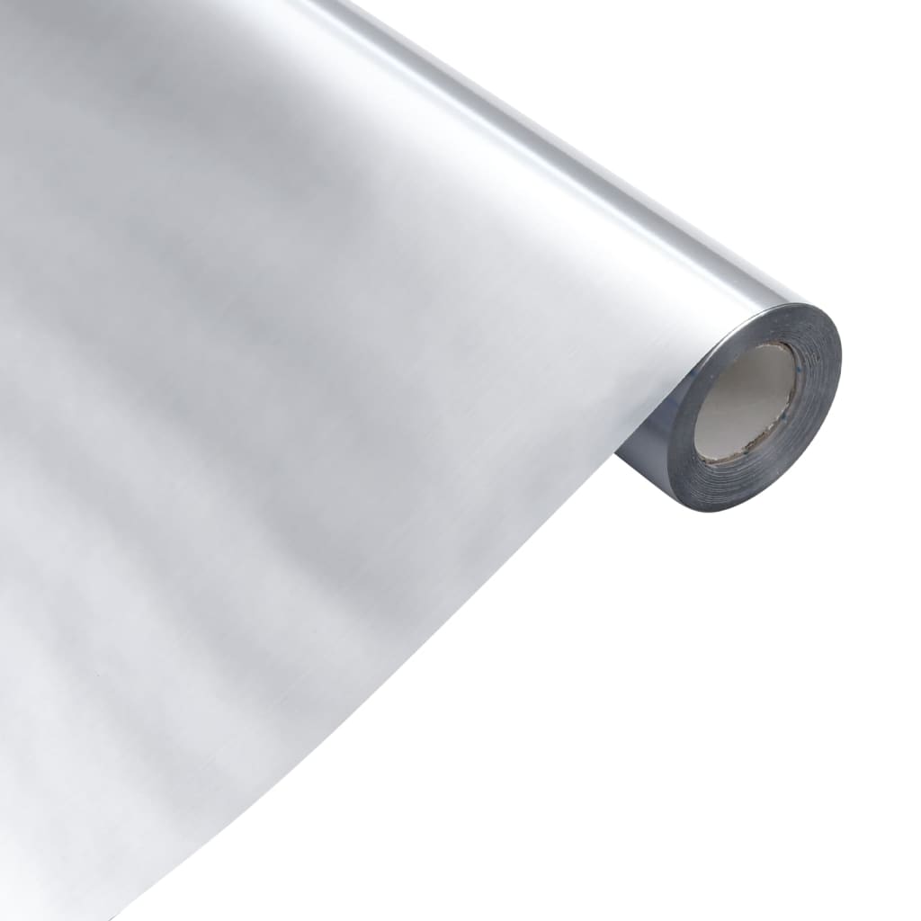 vidaXL Naljepnica za namještaj samoljepljiva srebrna 90 x 500 cm PVC