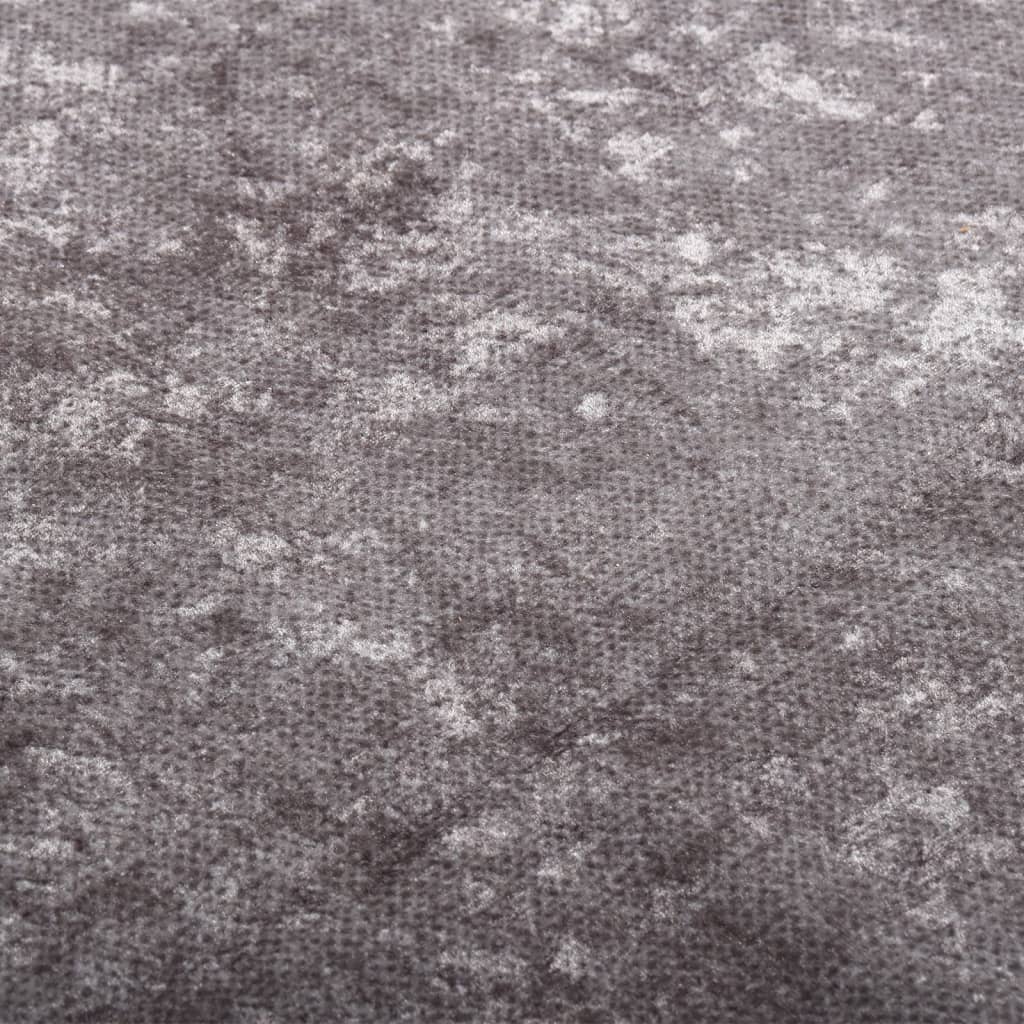vidaXL Perivi tepih 190 x 300 cm sivi protuklizni