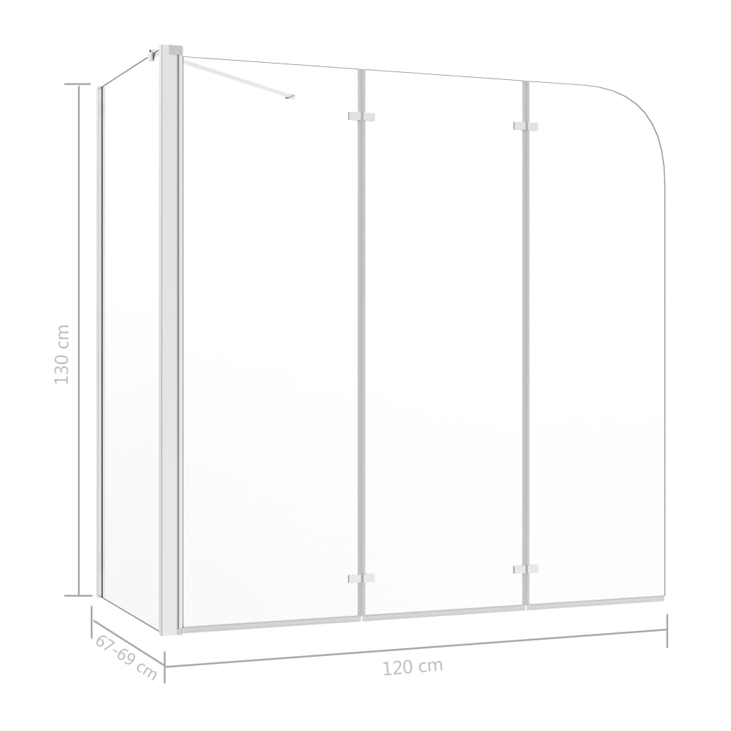 vidaXL Tuš-kabina od kaljenog stakla 120 x 69 x 130 cm prozirna