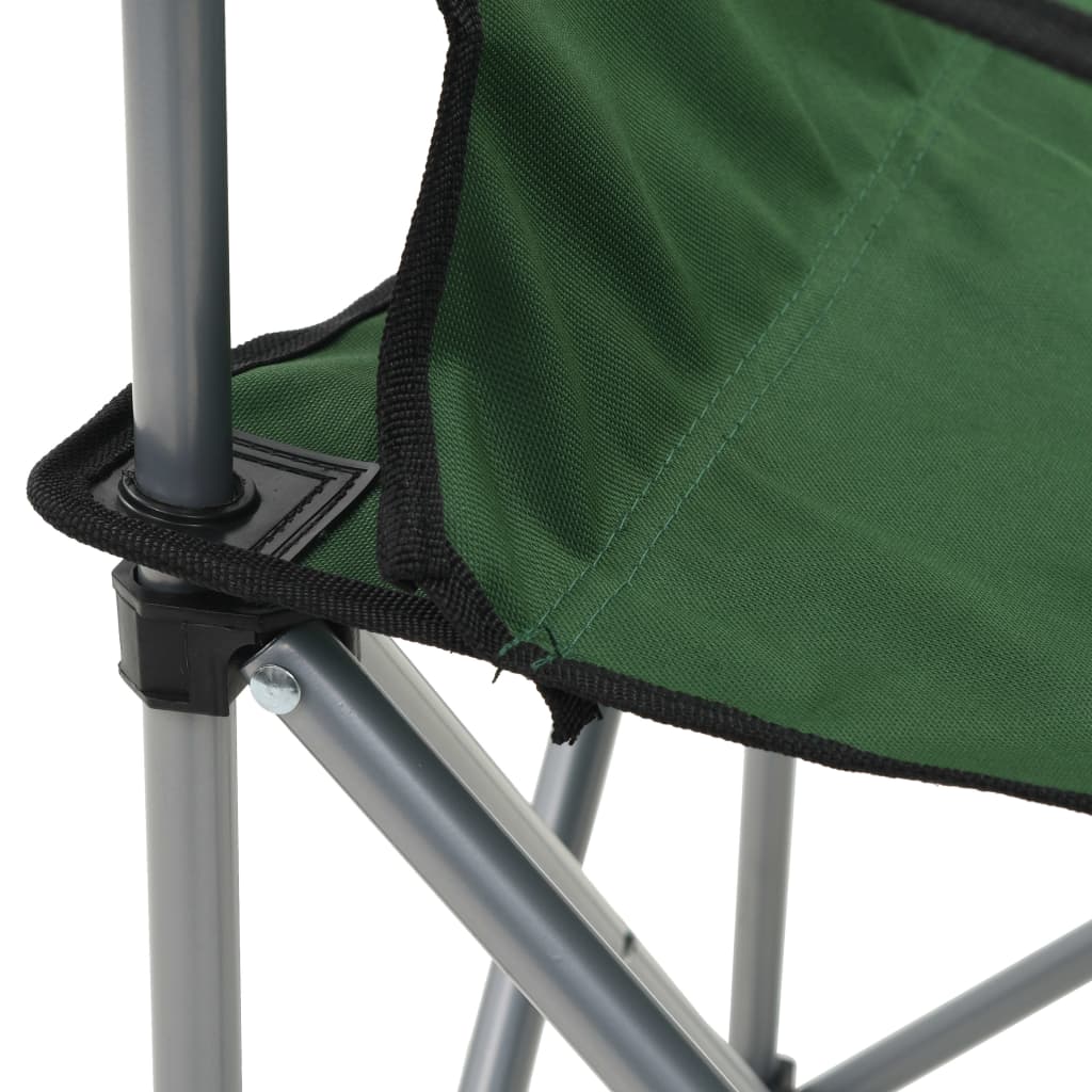 vidaXL 3-dijelni set stola i stolica za kampiranje zeleni