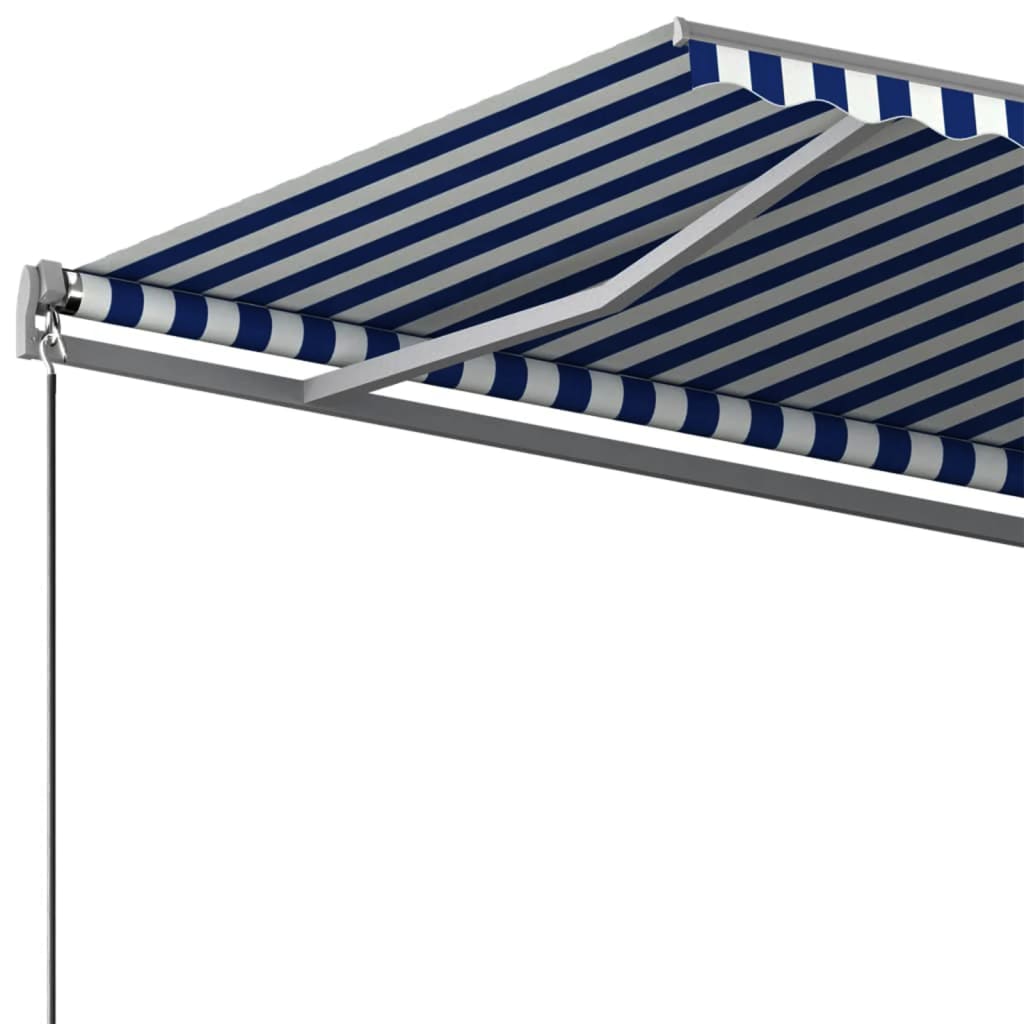 vidaXL Samostojeća automatska tenda 405 x 350 cm plavo-bijela