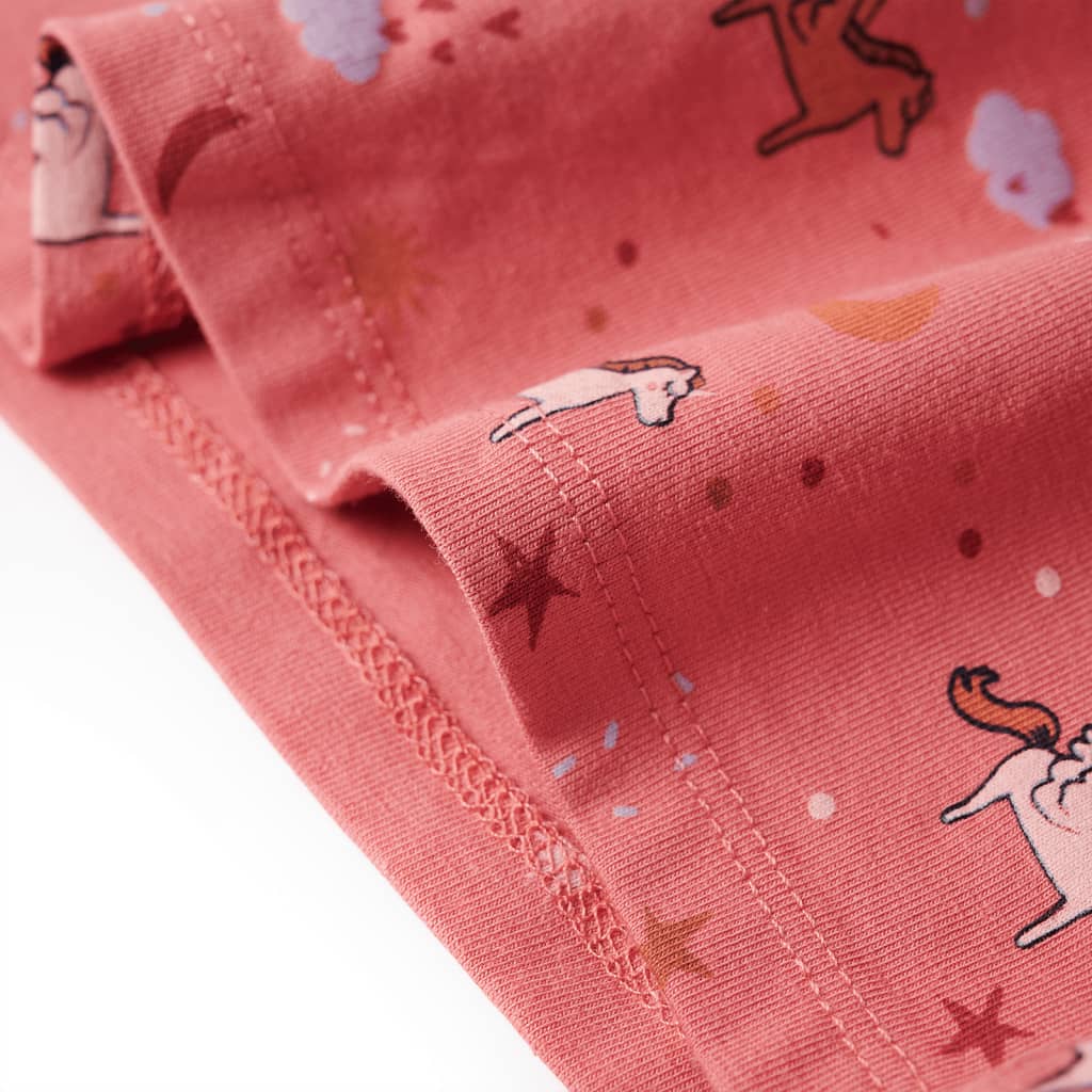 Dječja pidžama s dugim rukavima starinske ružičaste boje 116