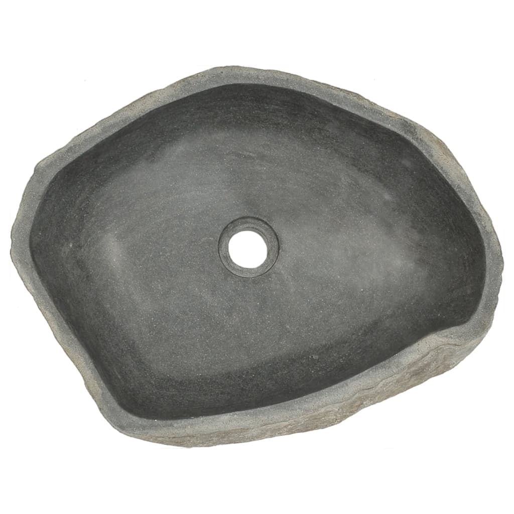 vidaXL Umivaonik od riječnog kamena ovalni 45 - 53 cm