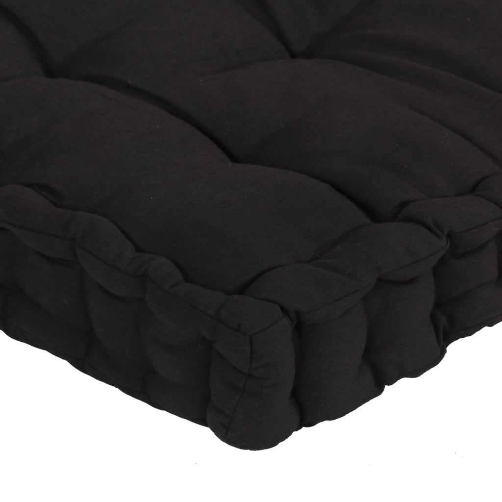 vidaXL Paletni podni jastuci 3 kom pamučni crni
