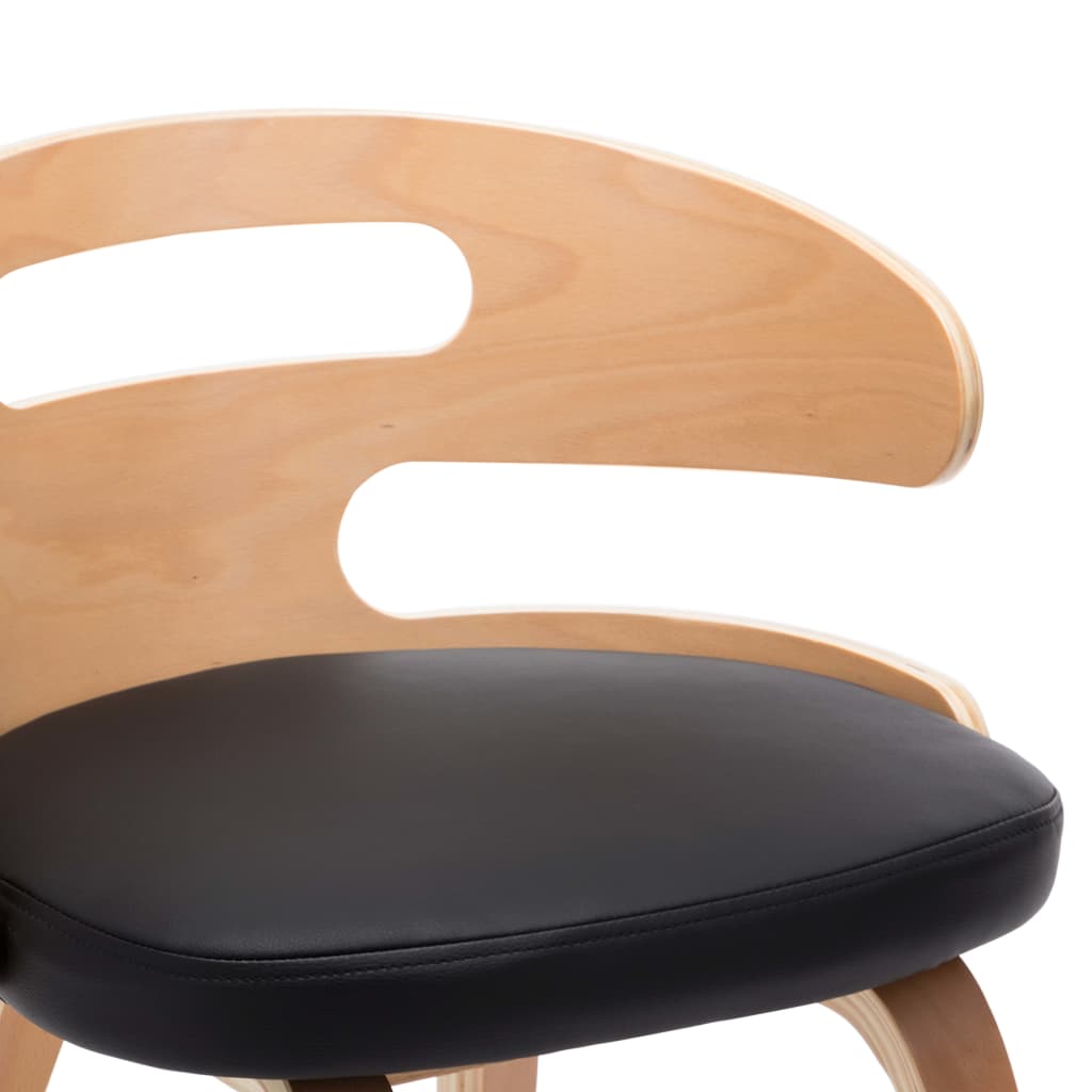 vidaXL Blagovaonske stolice 2 kom crne savijeno drvo i umjetna koža