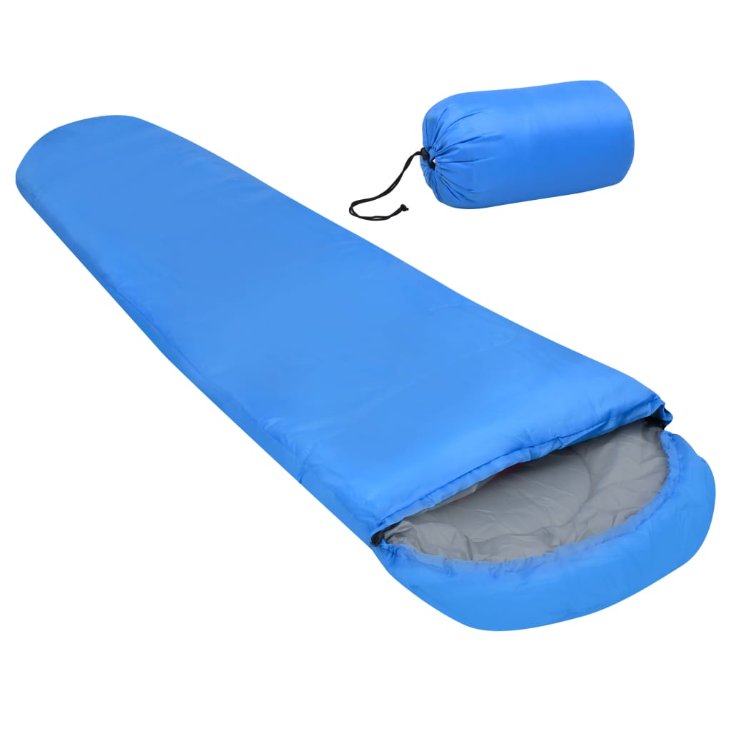 vidaXL Lagana vreća za spavanje plava 15 ℃ 850 g