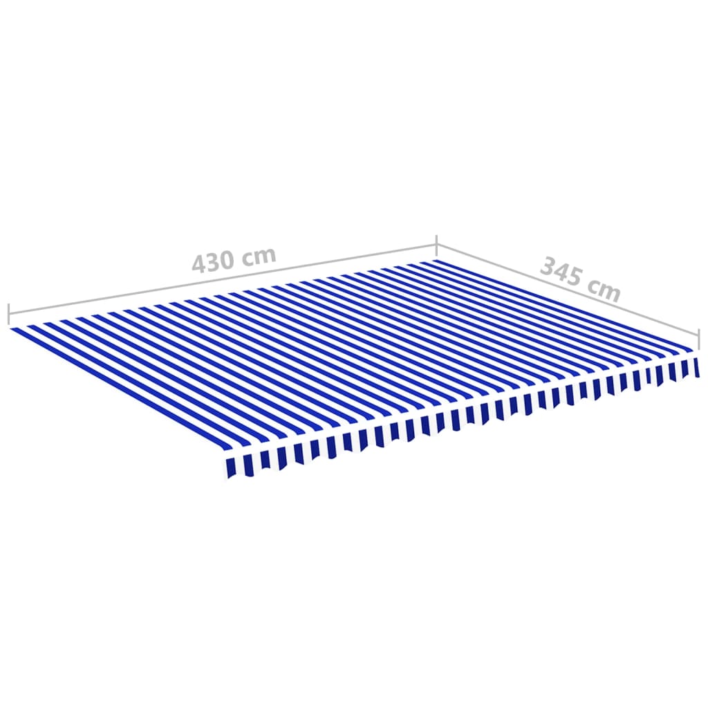 vidaXL Zamjenska tkanina za tendu plavo-bijela 4,5 x 3,5 m
