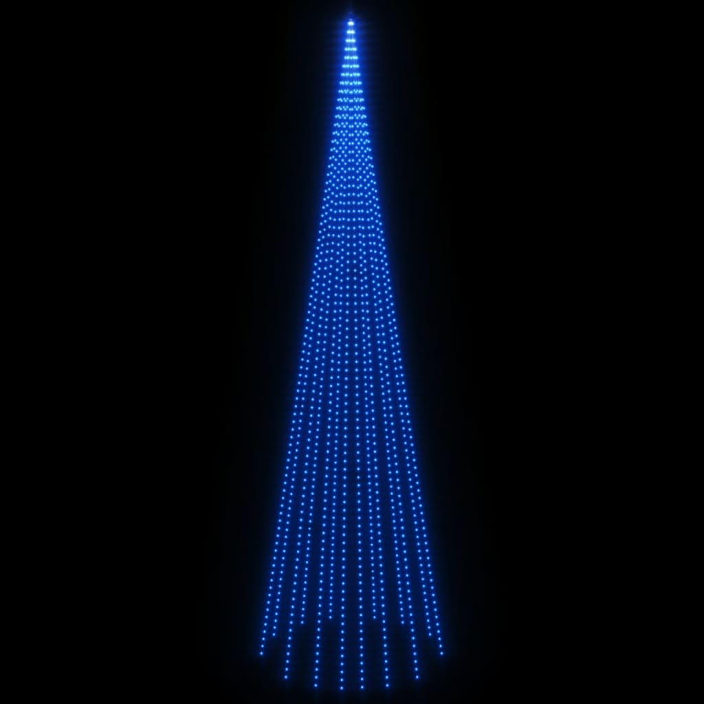 vidaXL Božićno drvce na stijegu 1134 LED žarulje plave 800 cm