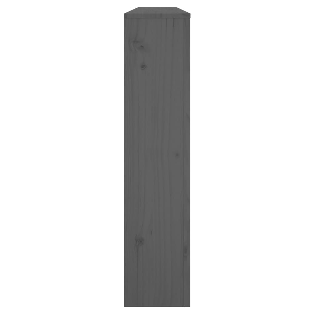 vidaXL Pokrov za radijator sivi 153x19x84 cm od masivne borovine