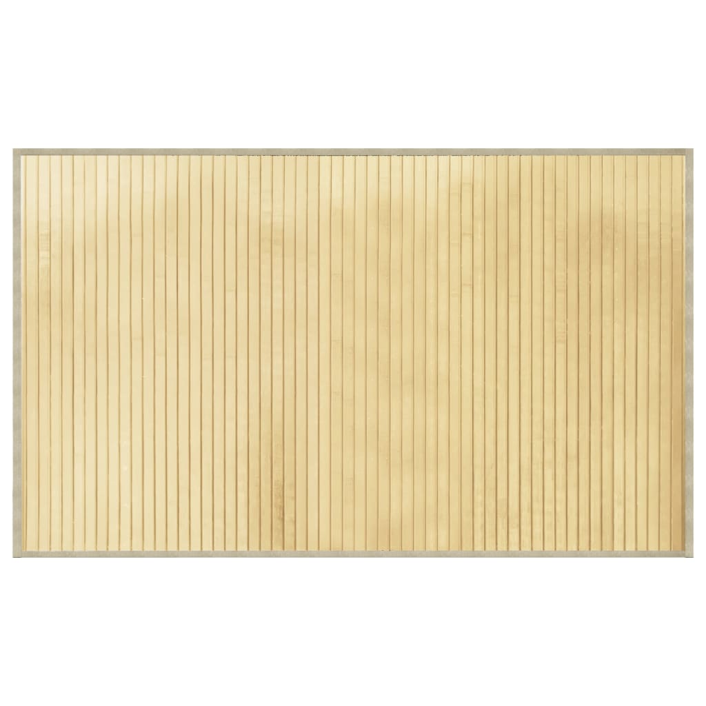 vidaXL Tepih pravokutni svijetli prirodni 60 x 100 cm od bambusa