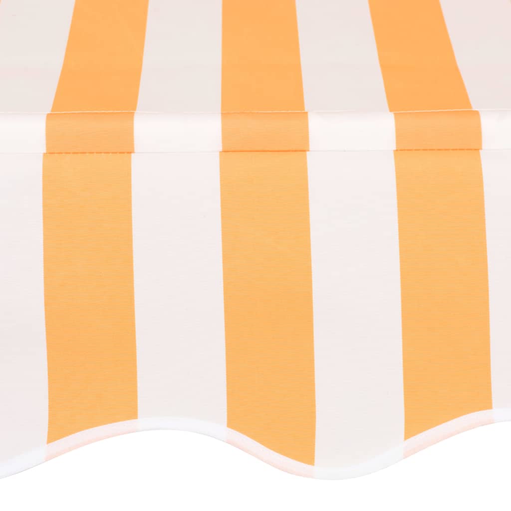 vidaXL Tenda na ručno uvlačenje 350 cm narančasto-bijela prugasta