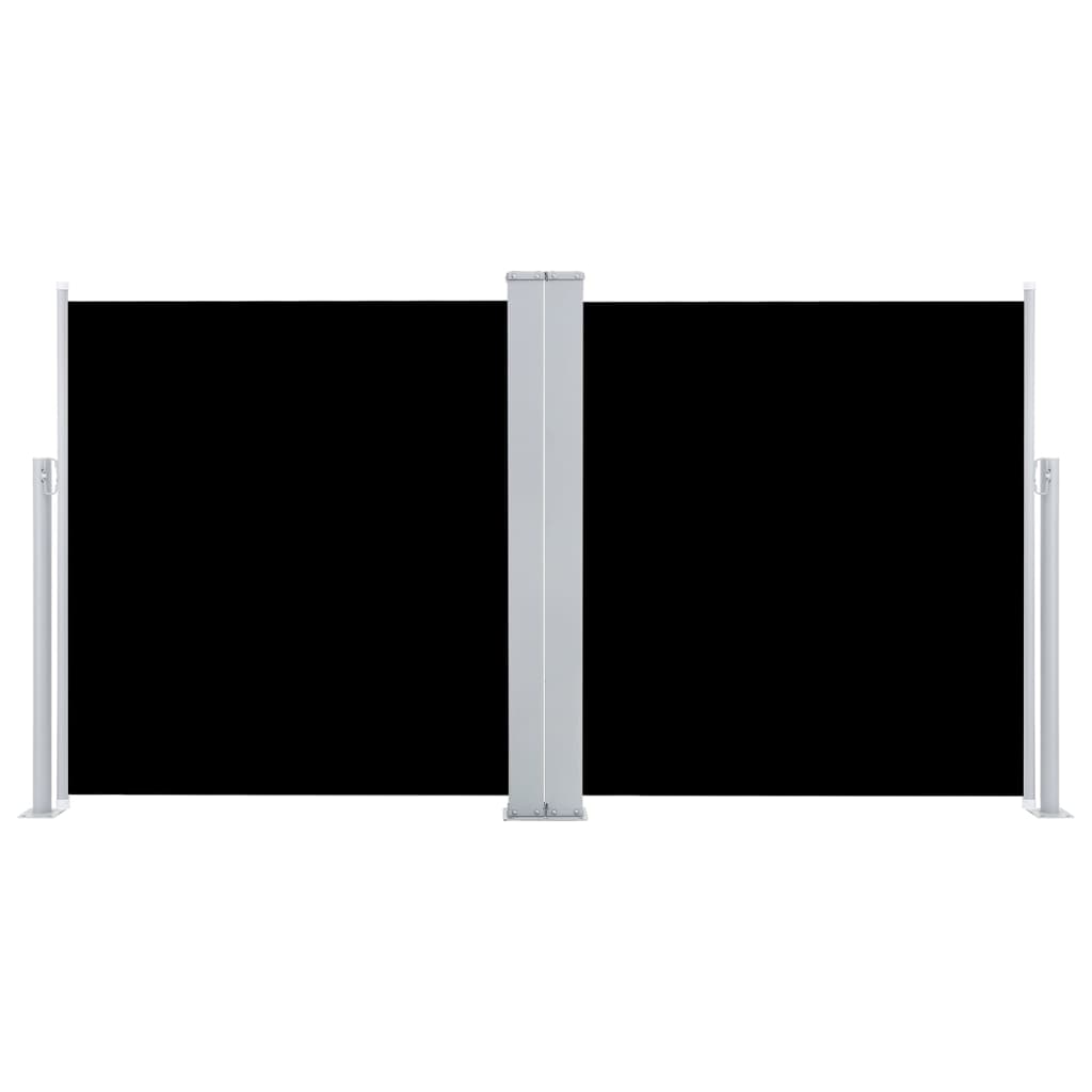 vidaXL Uvlačiva bočna tenda 100 x 600 cm crna