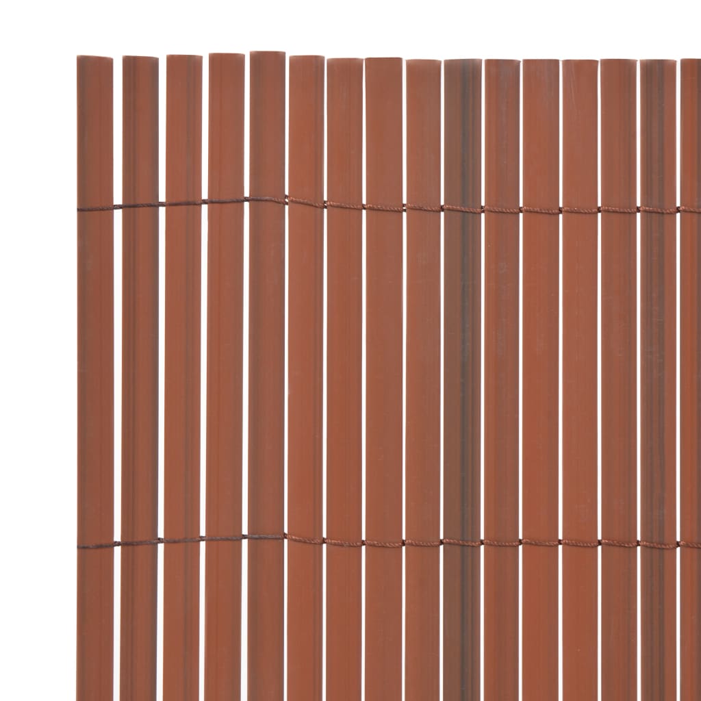 vidaXL Dvostrana vrtna ograda PVC 90 x 300 cm smeđa