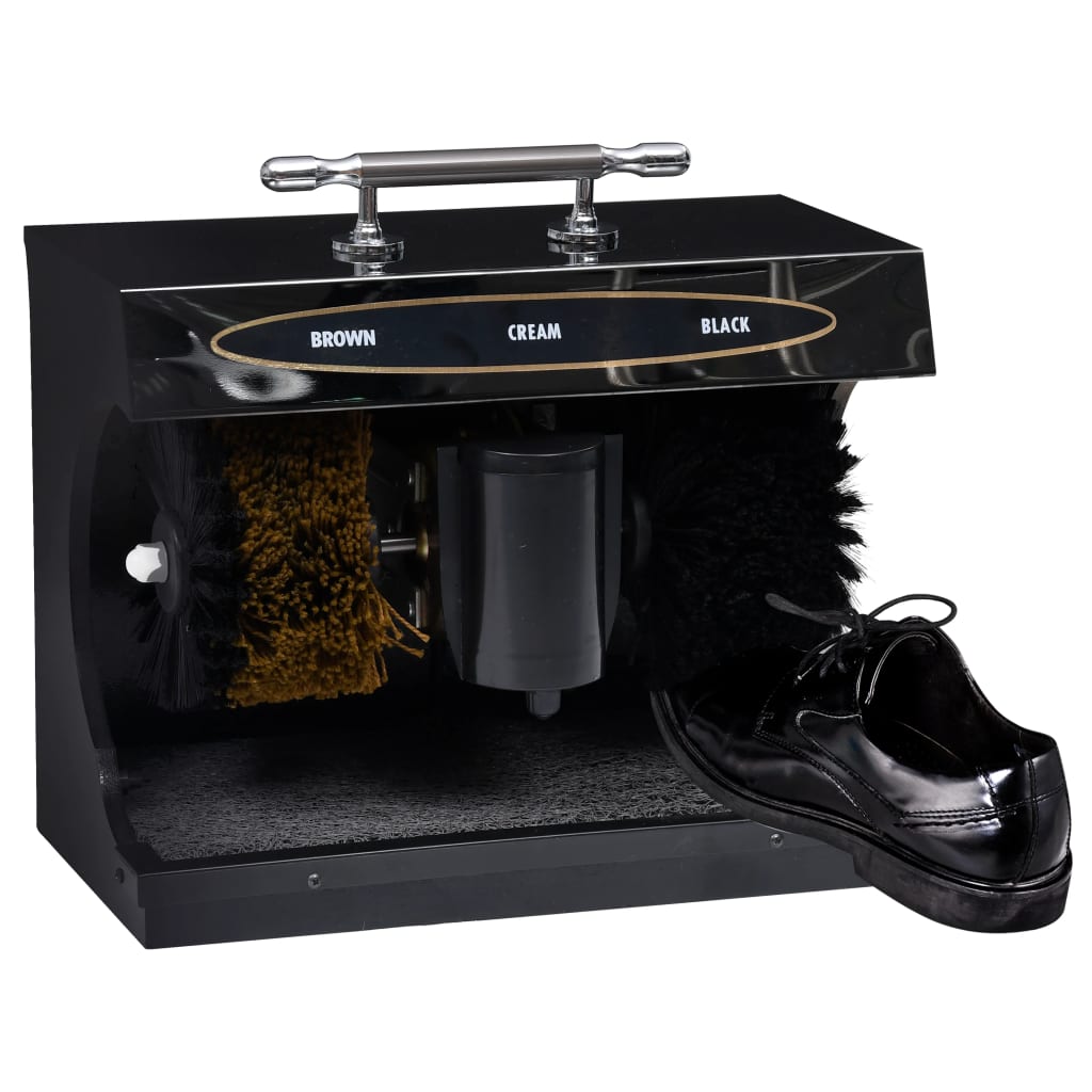 vidaXL Električni stroj za poliranje cipela potpuno automatski crni