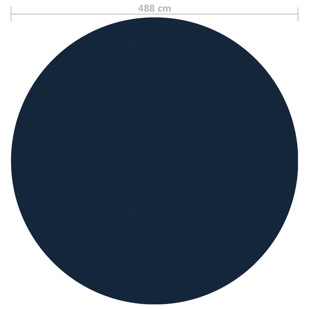 vidaXL Plutajući PE solarni pokrov za bazen 488 cm crno-plavi