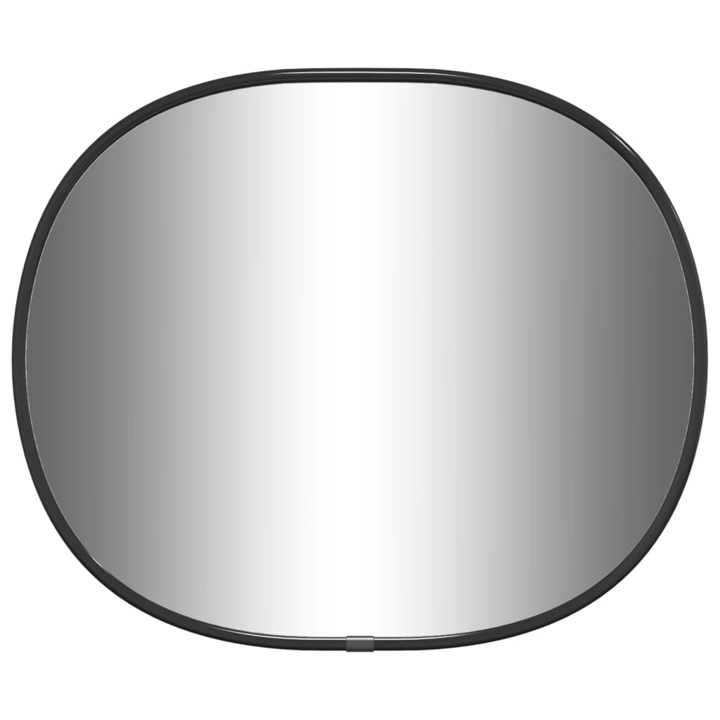 vidaXL Zidno ogledalo crna 30x25 cm