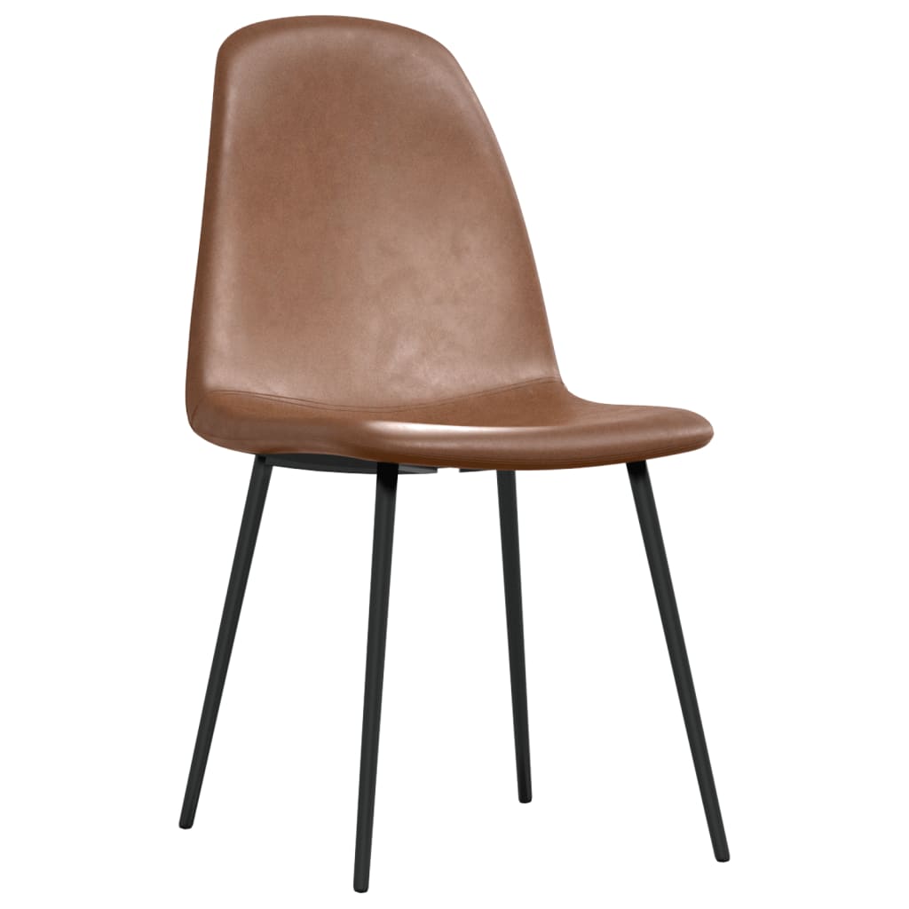 vidaXL Blagovaonske stolice 4 kom 45x53,5x83 cm smeđe umjetna koža